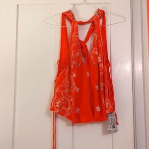Free People, NWT, sample top in a red/orange, size xs